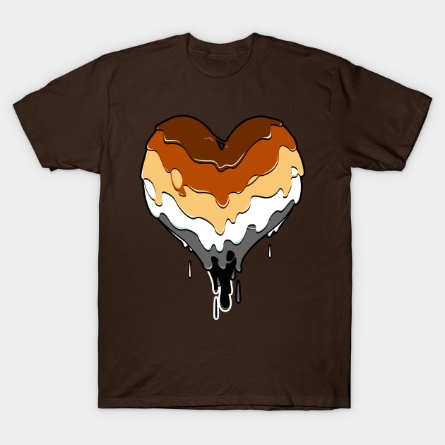 Bear Pride Rainbow Heart T-Shirt by ArtDiggs